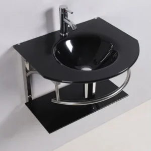 mueble lavamanos negro / blanco 193 n t