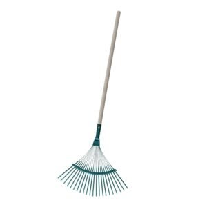 rastrillo metalico para jardin ,recta , 22 dientes mango 48"