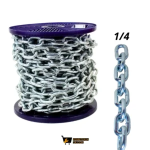 cadena galvanizada 1/4 x mts