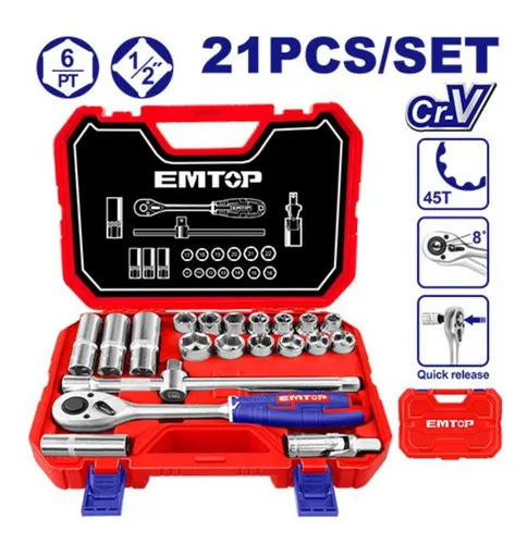 rachet emtop 1/2 21pc c/plast eskt12211 rachet emtop 1/2 21pc c/plast eskt12211