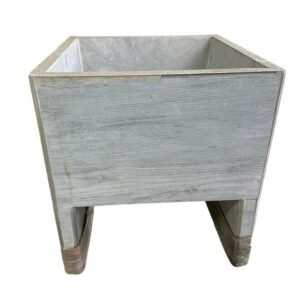 poceta lavatrapero enchapado con patas 40 cms