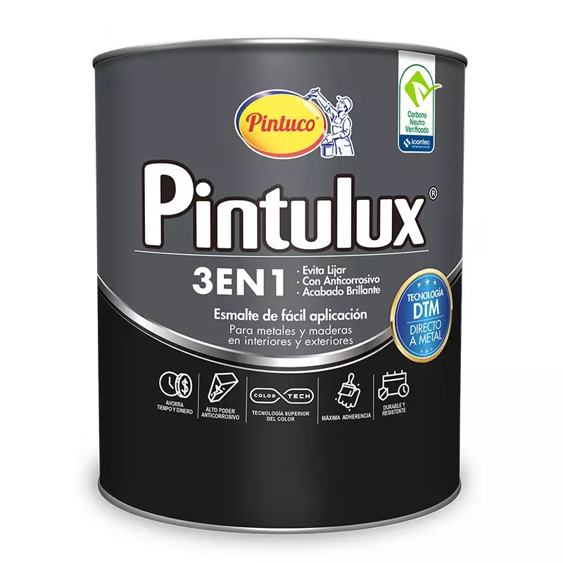 pintulux 3 en 1 pintuco x 1/4 blanco/negro pintulux 3 en 1 pintuco x 1/4 blanco/negro