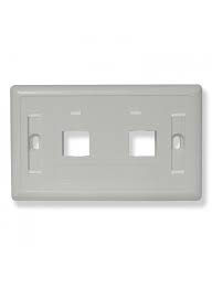 face plate blanco marfil doble keystone linkeo