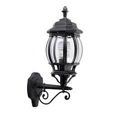 farol pared globo 1l e27 negro aluminio oxford