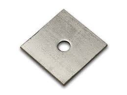 arandela cuadrada 4" x 4" x 1/4" x 5/8" x und