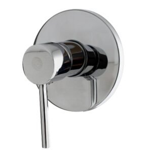 registro mezclador en bronce manija y escudo redondo boccherini