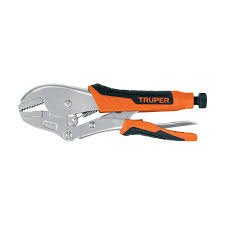pinza de presion 10" mordaza recta mango truper 17437