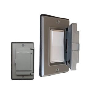 interruptor lujo gris triple con tapa (1005254)