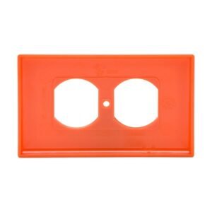 tapa p/toma plast doble blanca/naranja dexon