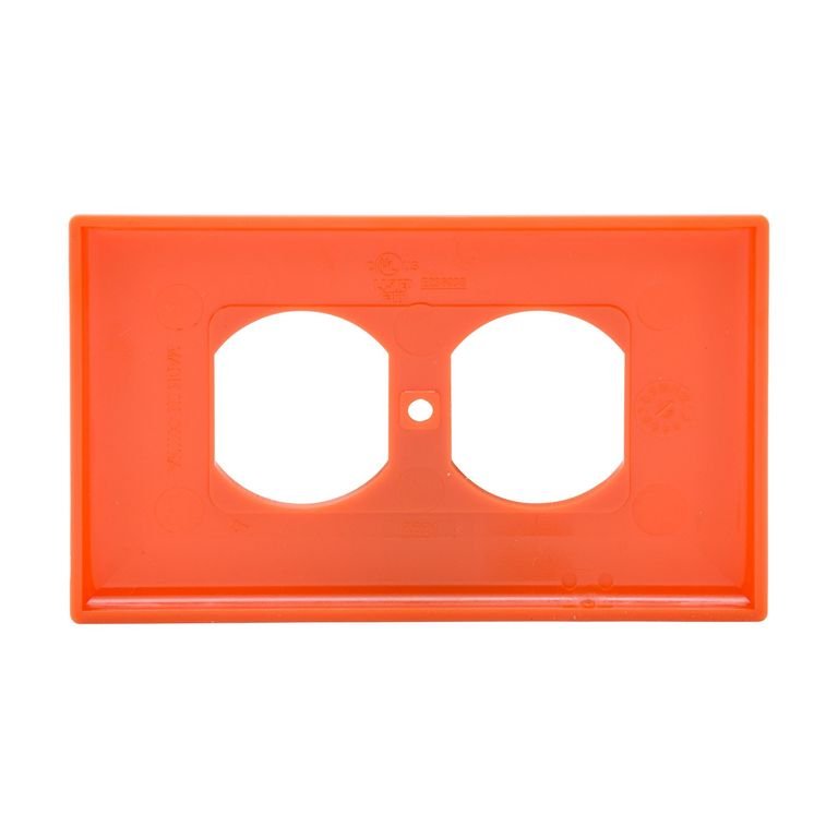 tapa p/toma plast doble blanca/naranja dexon tapa p/toma plast doble blanca/naranja dexon