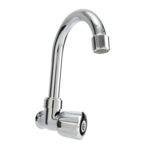 llave sencilla lavaplatos de pared abs blanca cromada ( fa 12164)