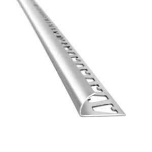 aluminio guardacanto arco 12mm cromo brillante 2,40