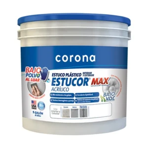 estuco / estucor max acrilico int ext x gln corona (estuco plastico)